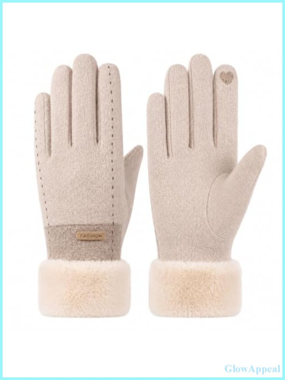 Winter Windproof Gloves Fleece Lined Touchscreen for Women Outdoor Snow Driving